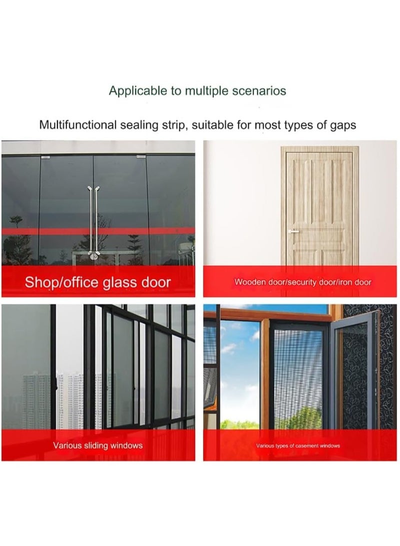 Rubik Silicone Door Sealing Strip, 25mm Width x 2m Length, Strong Adhesive Draft Stopper, Weatherproofing Seal for Door Bottom Gap, Garage Door, Sliding Window (Clear)  - Image 3