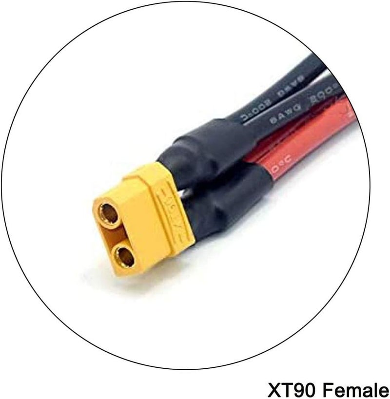 FLY RC 2pcs XT90 Plug Parallel Battery Connector Cable XT90 Connector Style Parallel Y-Harness for Quadcopters Multirotors RC LiPo Battery Male and Female Connectors - Image 3