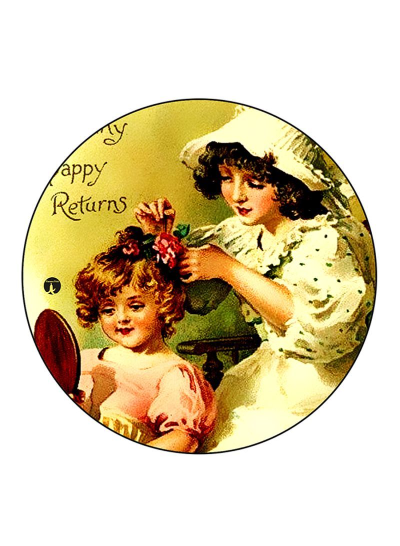 RKN Vintage Art Printed Fridge Magnet  Multicolour - Image 1