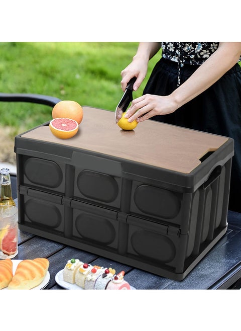 Folding Storage Box, 30L Removable Multifunctional Outdoor Storage Box for Outdoor