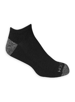 FRUIT OF THE LOOM Fruit of the Loom mens 12 Pair Pack Dual Defense Cushioned Casual Sock, Black, 6-12  - Image 1