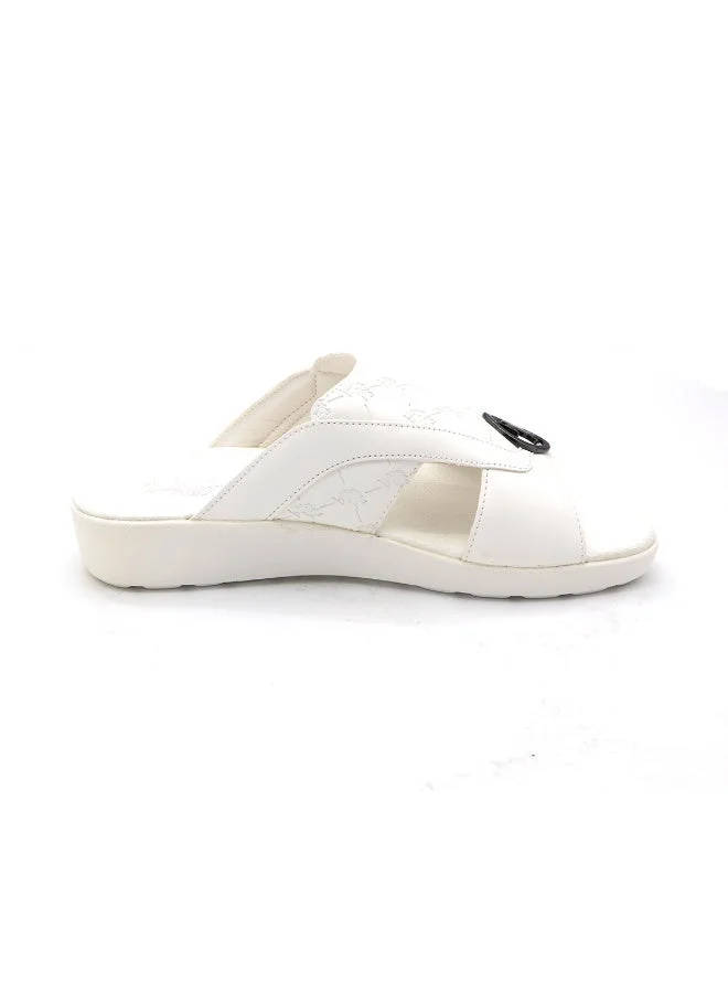 Men’s White Slide Slippers – Lightweight Open‑Toe Casual Sandals