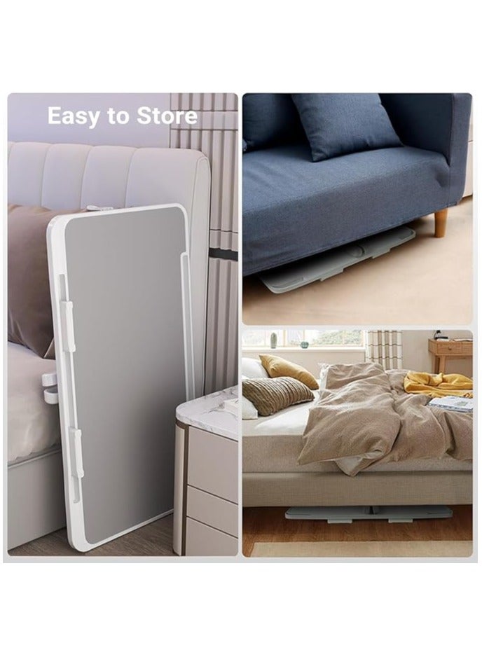 Green Tiger Lap Desk Bed Tray Table,Adjustable Laptop Stand for Bed with USB/Light/Fan/Drawer,Portable Laptop Desk Table for Bed/Couch/Sofa/Reading/Writing，Bed Trays for Eating and Laptops (Gray) - Image 2