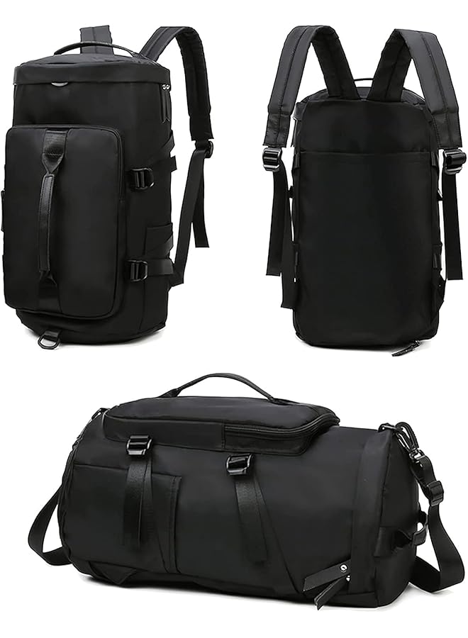 PROMASS Large Capacity Sports Gym Bag, Sports Gym Bag With Shoes Compartment & Wet Pocket, Sports Gym Bag For Men & Women, Multi-Occasion Application Of Sports Bag (Black) - Image 1