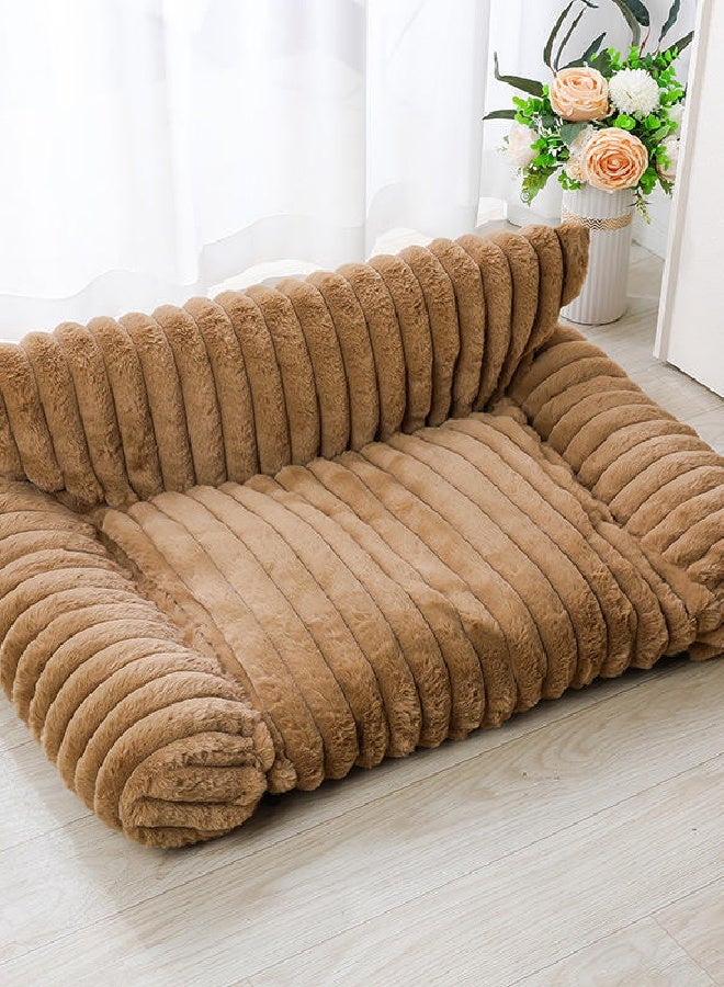 fashionhome Winter Cozy Orthopedic Dog Bed Sofa Cot Cushion Wholesale Velvet Rubber Faux Fur Pet Cave with Comfortable Material - Image 2