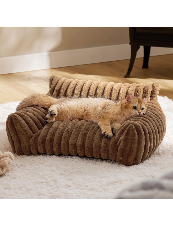 fashionhome Winter Cozy Orthopedic Dog Bed Sofa Cot Cushion Wholesale Velvet Rubber Faux Fur Pet Cave with Comfortable Material - Image 4