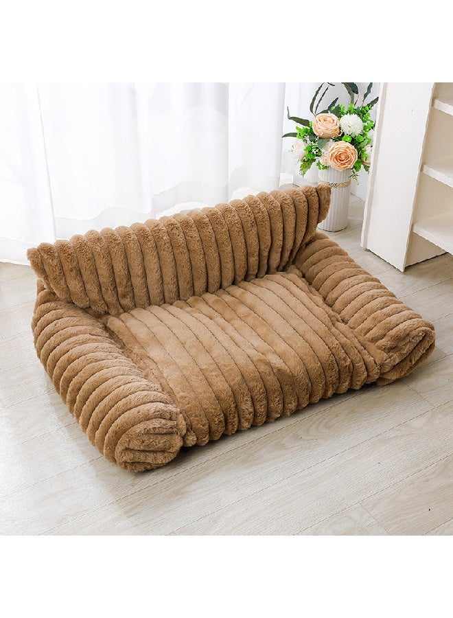 fashionhome Winter Cozy Orthopedic Dog Bed Sofa Cot Cushion Wholesale Velvet Rubber Faux Fur Pet Cave with Comfortable Material - Image 3