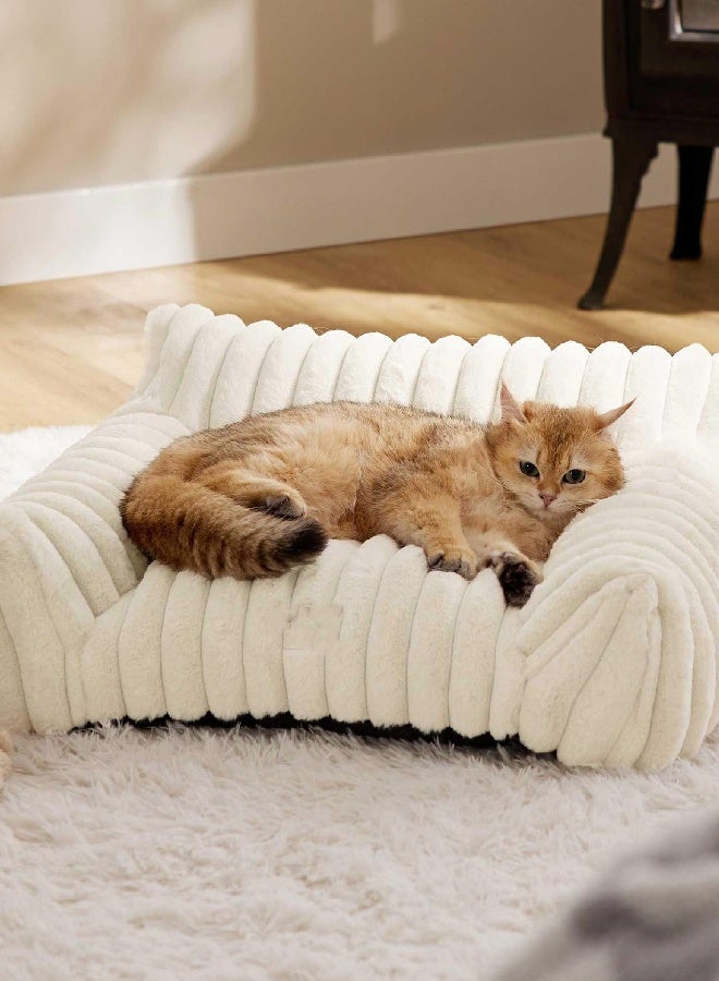 fashionhome Winter Cozy Orthopedic Dog Bed Sofa Cot Cushion Wholesale Velvet Rubber Faux Fur Pet Cave with Comfortable Material - Image 5