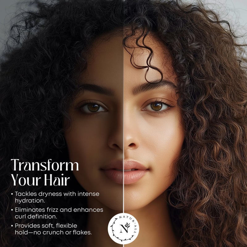 NaturAll Jamaican Black Castor Oil & Chebe Curly Hair Mousse - Sulfate-Free, Lightweight Anti-Frizz Styling Foam for Defined Curls, Long-Lasting Hold & Enhanced Shine (8.5 Oz) - Image 5