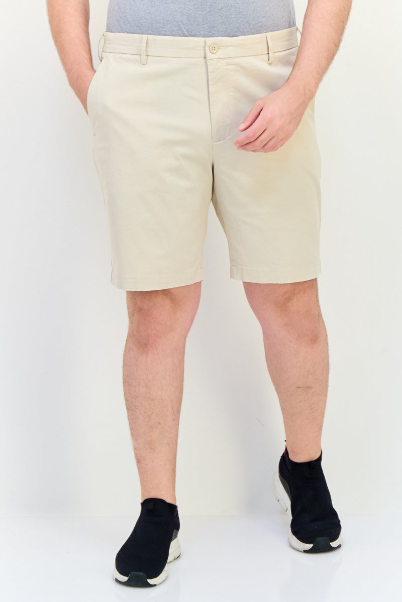 DOCKERS Men Solid Chino Shorts, Beige - Image 1