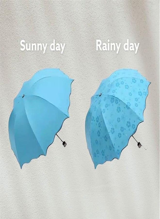 Modiq Beautiful Travel Magic Umbrella, Cute Designs, Folding Umbrella For Rain, Sun Water Contact Gets Pattern Automatically, Umbrella For Women Men & Children Umbrella Flower Print - Image 4