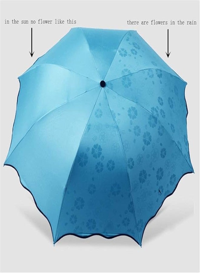 Modiq Beautiful Travel Magic Umbrella, Cute Designs, Folding Umbrella For Rain, Sun Water Contact Gets Pattern Automatically, Umbrella For Women Men & Children Umbrella Flower Print - Image 3