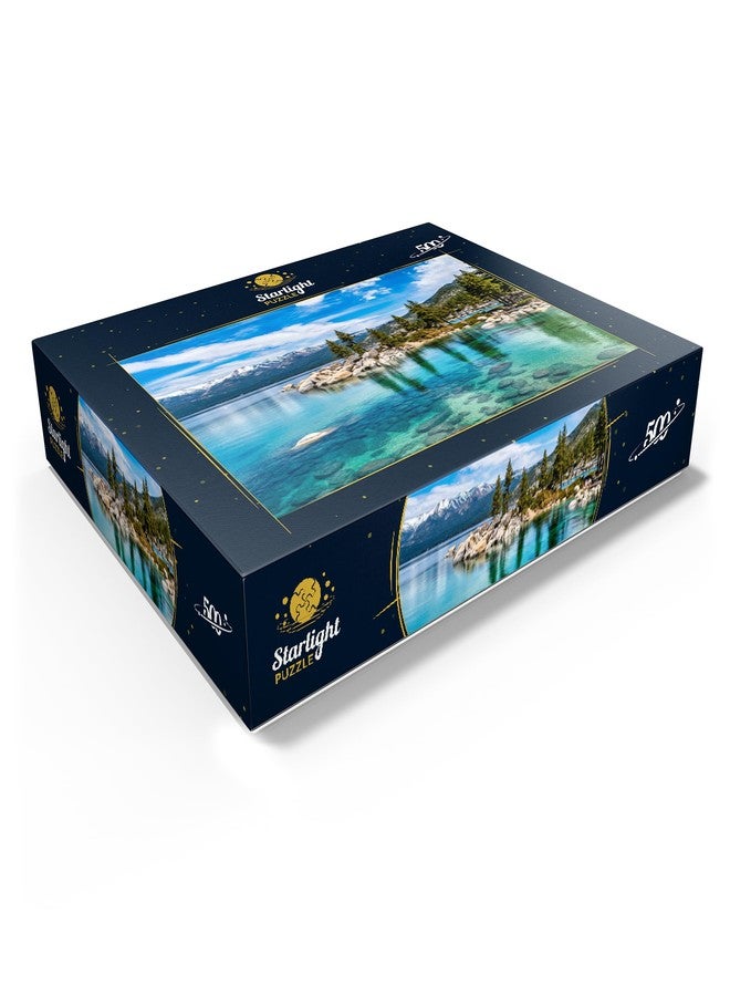 MyPuzzle.com The Beautiful Crystal Clear Waters of Lake Tahoe - Premium 500 Piece Jigsaw Puzzle - Made in USA - Image 3
