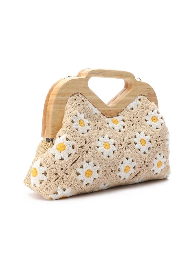 Mr.joe Mr Joe Beige Elegant Crochet Clutch-shoulder bag for Women-4146 - Image 2