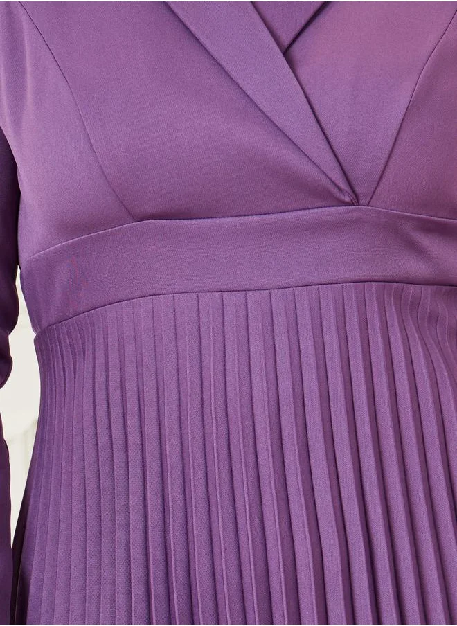 ستايلي Long Sleeve Blazer Midi Dress