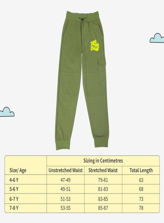 superbottoms Cotton Joggers for Kids - Stretchable Baby Pants - Premium Cotton Pajama for Kids | 7Y - 8Y | Adjustable Elastic Waistband Joggers - Waist & Ankle Ribs for Better Fit - 3 Trendy Colours - Image 5