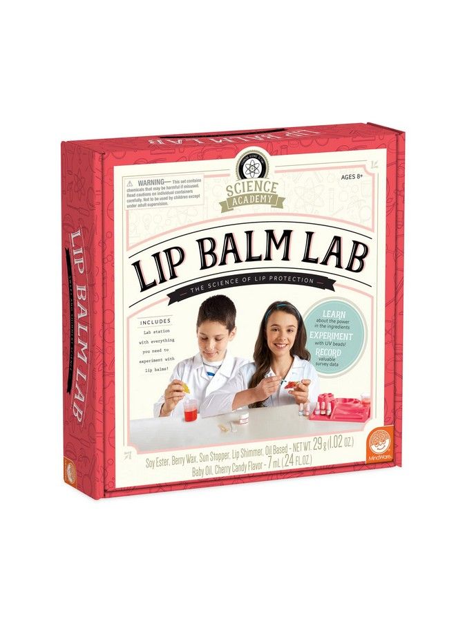 Mindware Science Academy Lip Balm Lab Kit : Includes 18pcs for DIY Lip Balms to Teach Kids & Teens Cosmetic Chemistry - Image 1