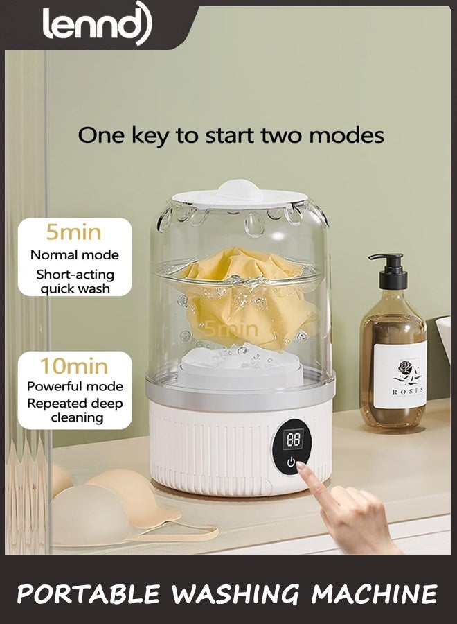 LENND Portable Washing Machine,Wireless Mini Washer Deeply Cleans Small Laundry Items, Socks, Underwear, Baby Clothes,Small Washer Is Suitable for Solo Living, Apartments, Hotels, Travel, And Camping White - Image 3