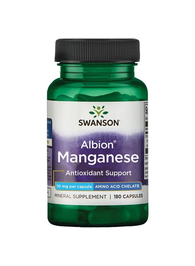 SWANSON Albion Chelated Manganese 10 Milligrams 180 Capsules - Image 1