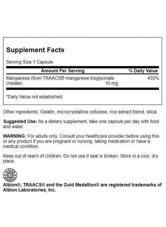 SWANSON Albion Chelated Manganese 10 Milligrams 180 Capsules - Image 3