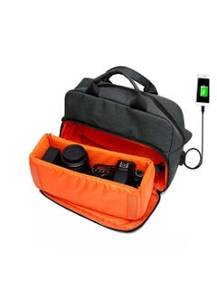 Generic Multi-functional Waterproof Camera Shoulder Bag with USB Port and Rain Cover, Crossbody Bag for Outdoor Activities, Durable and Wear-resistant, 33X23X14.5cm dimensions.  - Image 3