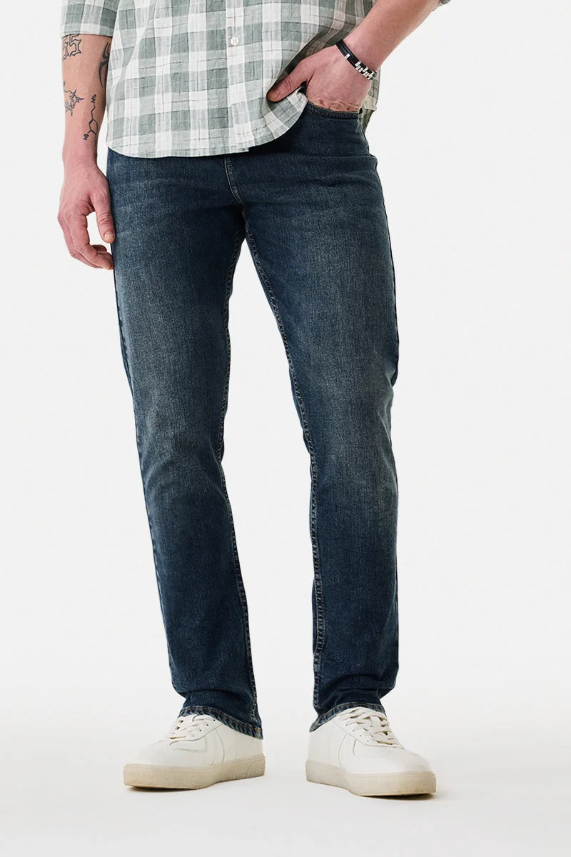 SNITCH جينز مغسول بقصة ضيقة