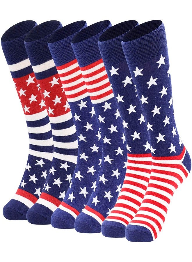 BISOUSOX American Flag Socks Mens Dress Socks 9-12 Funny Crazy Novelty Business Wedding Crew Groomsman President Sock - Image 1