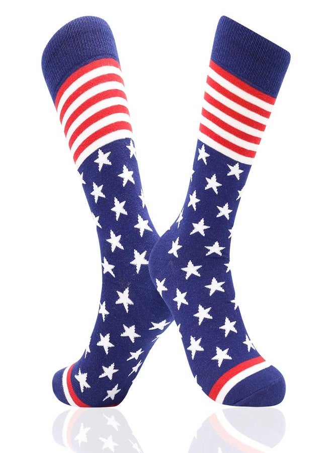 BISOUSOX American Flag Socks Mens Dress Socks 9-12 Funny Crazy Novelty Business Wedding Crew Groomsman President Sock - Image 3