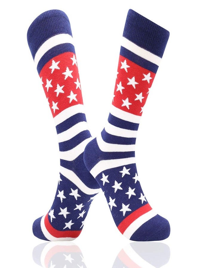BISOUSOX American Flag Socks Mens Dress Socks 9-12 Funny Crazy Novelty Business Wedding Crew Groomsman President Sock - Image 4
