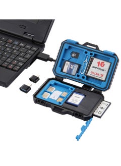 Card Reader + 22 in 1 Memory Card Case for 1 Standard SIM + 2 Micro-SIM + 2 Nano-SIM + 3 CF + 7 SD + 6 TF + 1 CARD