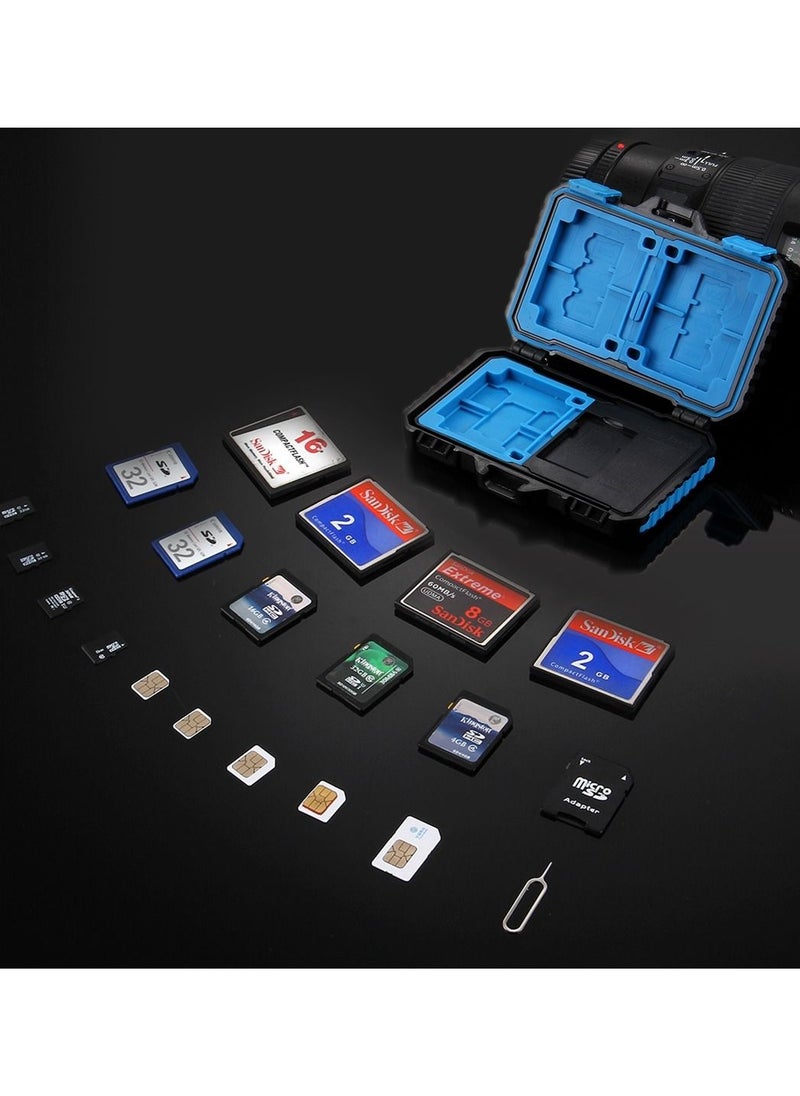 PULUZ - Card Reader + 22 in 1 Memory Card Case for 1 Standard SIM + 2 Micro-SIM + 2 Nano-SIM + 3 CF + 7 SD + 6 TF + 1 CARD - Image 1