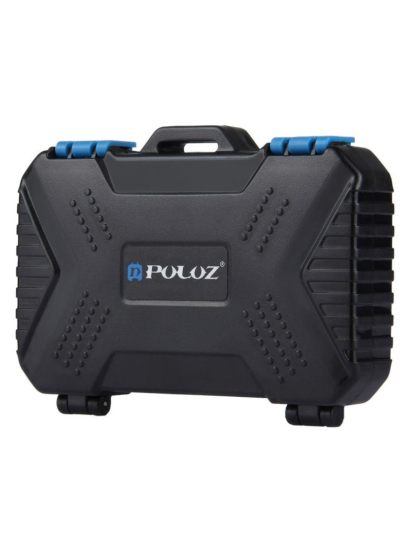PULUZ - Card Reader + 22 in 1 Memory Card Case for 1 Standard SIM + 2 Micro-SIM + 2 Nano-SIM + 3 CF + 7 SD + 6 TF + 1 CARD - Image 1
