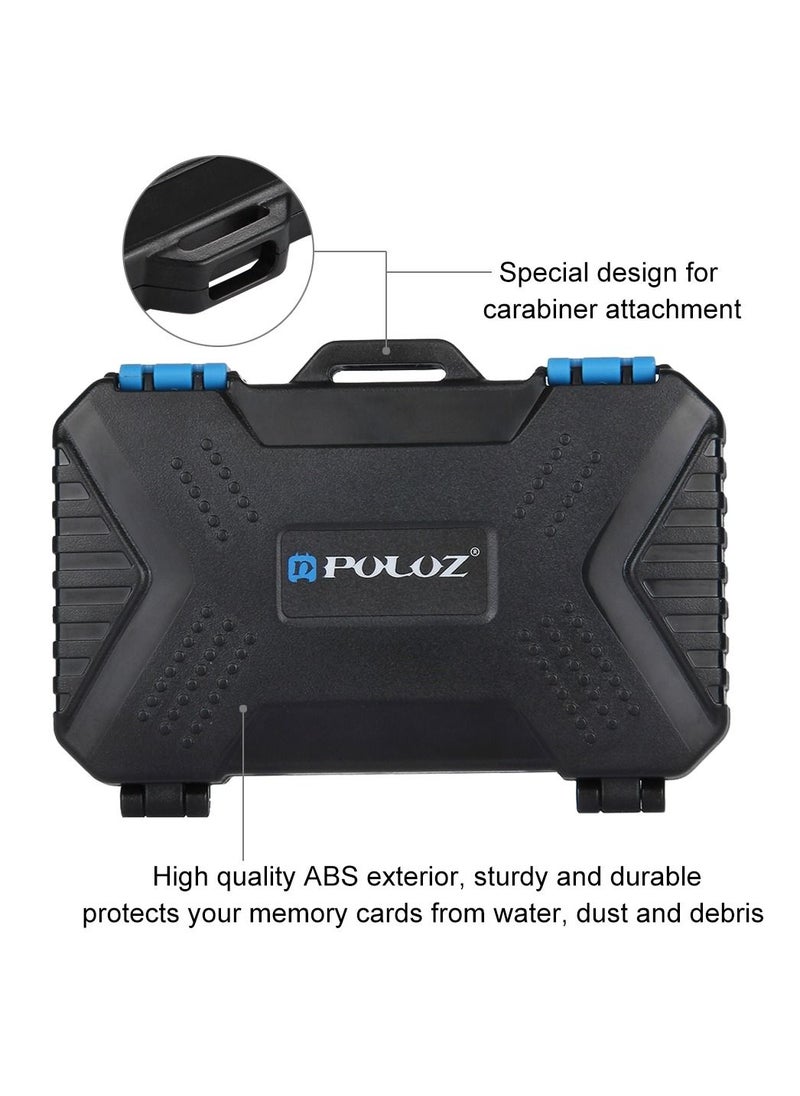 PULUZ - Card Reader + 22 in 1 Memory Card Case for 1 Standard SIM + 2 Micro-SIM + 2 Nano-SIM + 3 CF + 7 SD + 6 TF + 1 CARD - Image 1