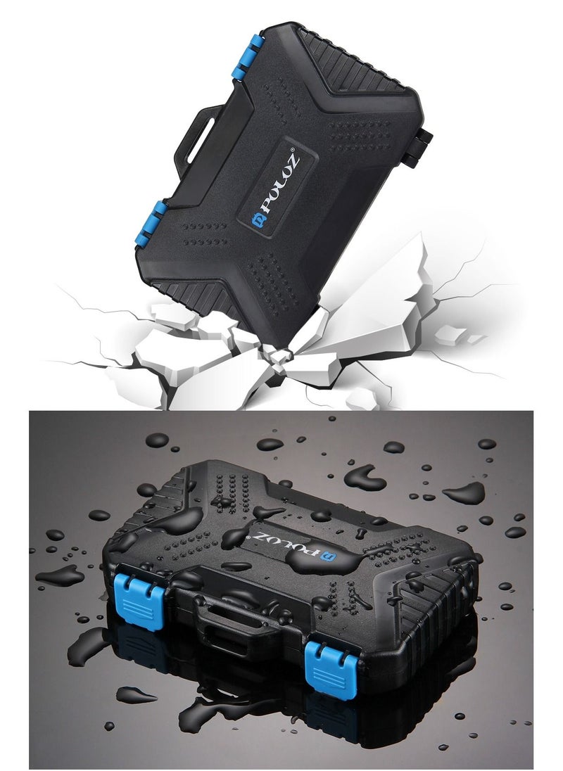 PULUZ - Card Reader + 22 in 1 Memory Card Case for 1 Standard SIM + 2 Micro-SIM + 2 Nano-SIM + 3 CF + 7 SD + 6 TF + 1 CARD - Image 1