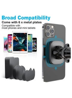 GO-DES Car Air Vent Magnetic Phone Holder,360 Degree Rotation Mobile Car Mount Compatible with iPhone 13 Mini/iPhone 13/13 Pro / 13 Pro Max/iPhone 12 Series  - Image 2