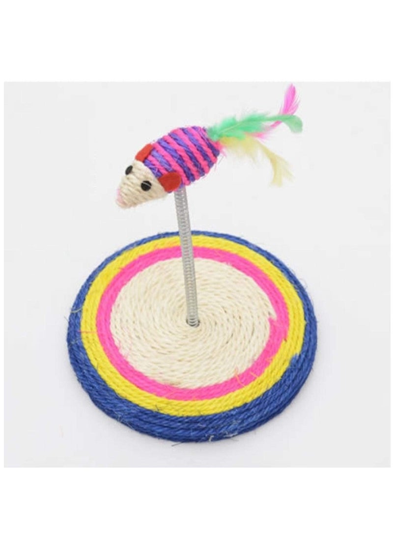 Teasing Cat Toys Scratch Board Cat's Claw Toy Scratching Posts Cat Toys Interactive Sisal Spring Mouse Cat Scratch Board Toy - Image 4