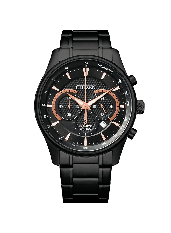 CITIZEN Men's Stainless Steel with Black Ion plating  Quartz Chronograph Watch AN8195-58E - 42 mm