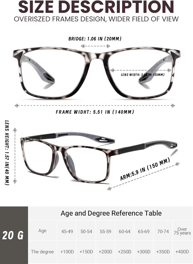 Hubeye TR90 Sports Reading Glasses for Men and Women Good Square Comfortable Flexible Anti-Blue Computer Glasses High Quality Comfortable Reading Aid - Image 4