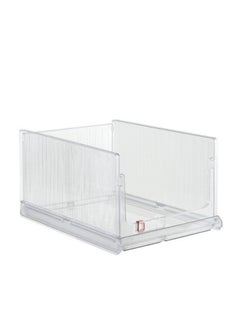 GGEROU 1-Piece Clear Plastic Stackable Clothes Storage Foldable Pull Out Drawers Bins for Closet, 27*48*25cm  - Image 4