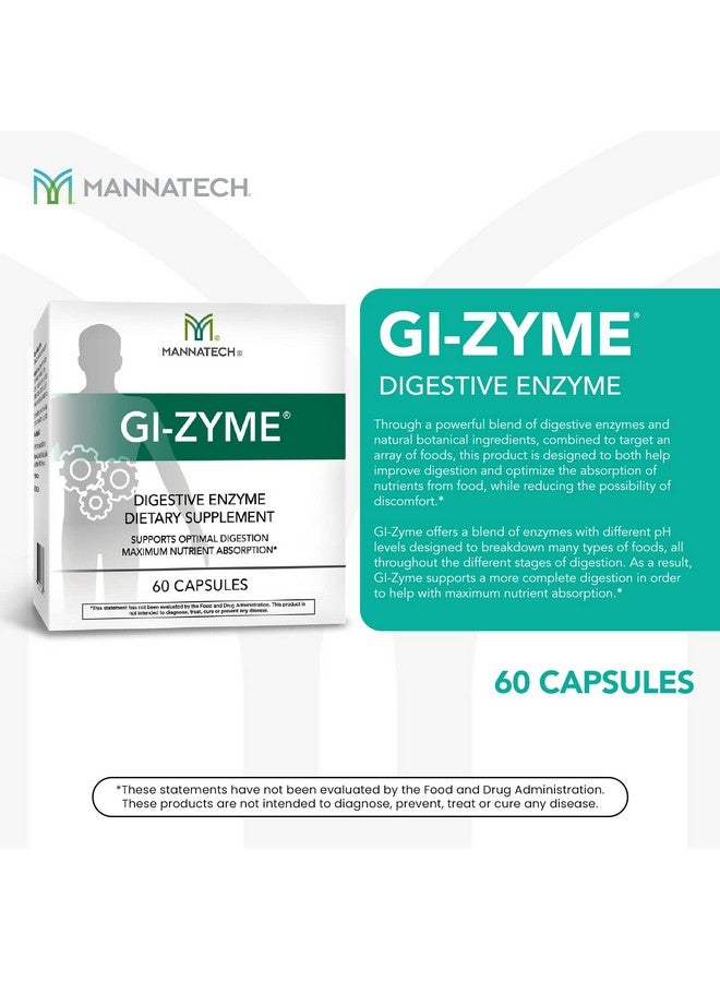 Mannatech With Digestive Enzyme For Gut Health Optimize Digestion And Nutrient Absorption Gizyme Helps To Support A Healthy Microbiome Improve Your Digestive Health With Mannatech 60 Capsules - Image 3