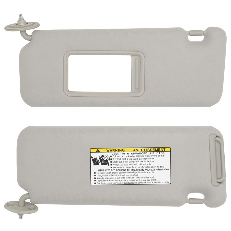 NHILES Driver Left Side Sun Visor Replacement Fits for Toyota Scion TC 2005-2010 Sunshade Without Light 7432021150B0 Color Gray - Image 3