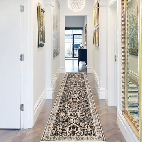RUUGME Washable Kitchen Runner Rug - 2x10 Hallway Rug Distressed Mats Non-Slip Soft Room Floor Carpet for Dining Room (Black, 2 x 10) - Image 4
