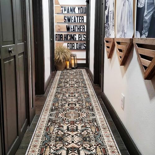 RUUGME Washable Kitchen Runner Rug - 2x10 Hallway Rug Distressed Mats Non-Slip Soft Room Floor Carpet for Dining Room (Black, 2 x 10) - Image 3