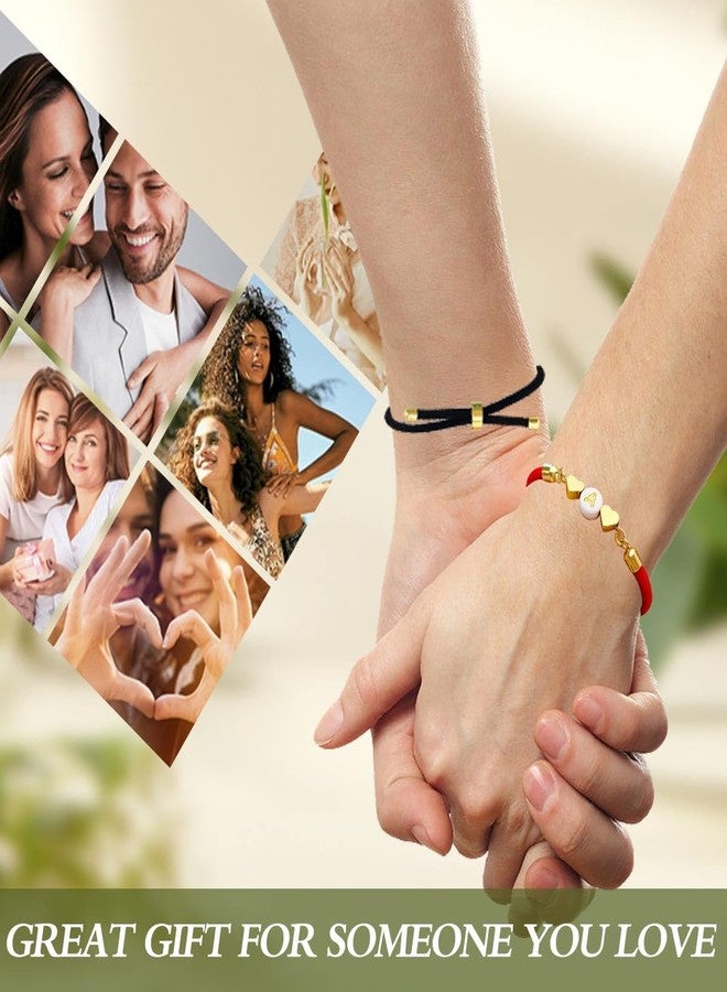 سمر لوف سوار "حب الصيف" متعدد الألوان بحرف أولي للنساء، بتصميم قلب حب، هدية مجوهرات لطيفة للصديقة، الابنة، الأم، الجدة في عيد الميلاد أو الكريسماس (R، أحمر) - Image 3