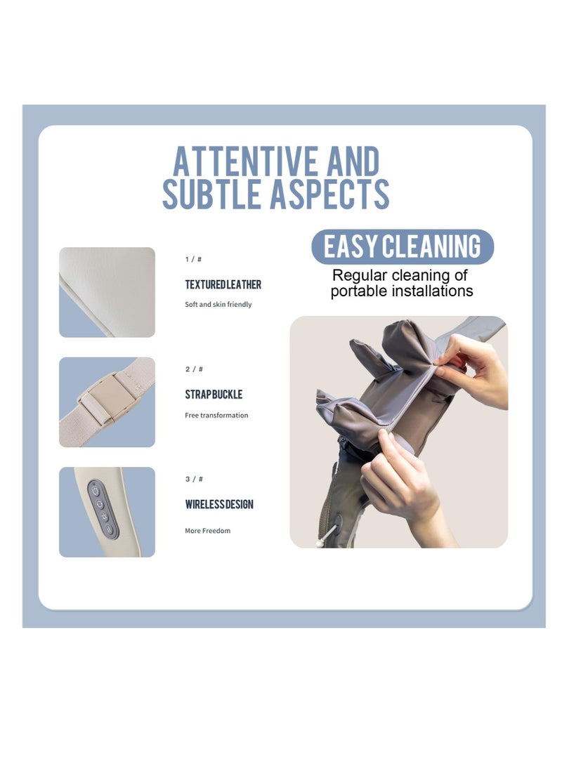 Excefore Neck Massager, Portable Electric Neck Massager, Massagers for Neck and Shoulder with Heat, Electric Neck Massager with Heat at Home for Muscle Relaxation, for Neck, Traps, and Back Pain Relief - Image 3