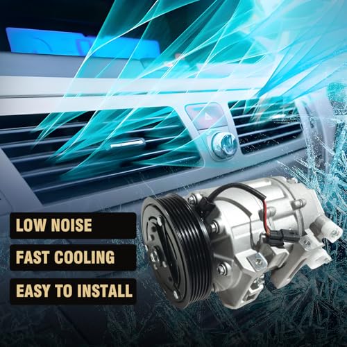 Aspligo Air Conditioner AC Compressor Fits for Nissan Altima Sentra 2.5L 2007 2008 2009 2010 2011 2012, with A/C Clutch, CO10886C AC Compressor, Replaces 92600ET80A, 92600JA000, 92600ZE90B - Image 4