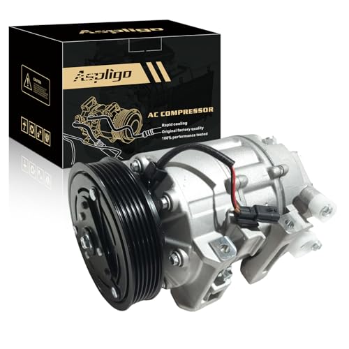 Aspligo Air Conditioner AC Compressor Fits for Nissan Altima Sentra 2.5L 2007 2008 2009 2010 2011 2012, with A/C Clutch, CO10886C AC Compressor, Replaces 92600ET80A, 92600JA000, 92600ZE90B - Image 1