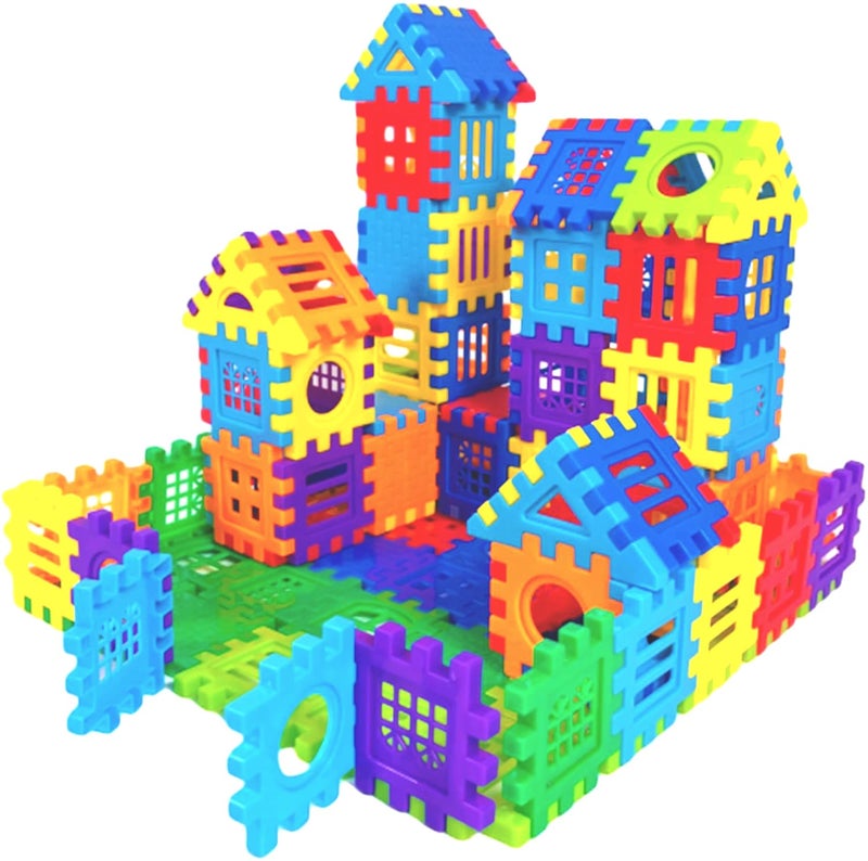 KUTOI Building Blocks â€“ 100-piece Kids Builders Blocks Set with Storage Bag â€“ Interlocking Building Blocks for Toddlers and Kids â€“ Fun and Educational Toy Building Set for Skill Development - Image 1