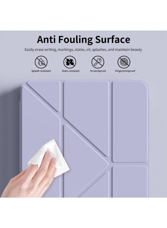 for iPad 2025 (11th) 11 inch / 2022 (10th) 10.9 inch Case Cover, Triple Fold Y-shaped Design, Multi Angle, Leather Tablet Cover With Pen Slot, Automatic Wake-up/sleep,Purple - Image 5