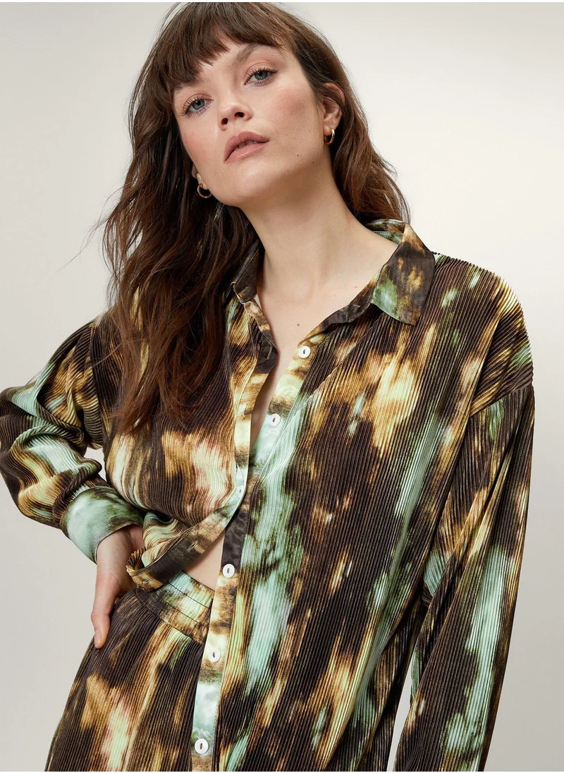 NASTY GAL Tie Dye Oversized Shirt